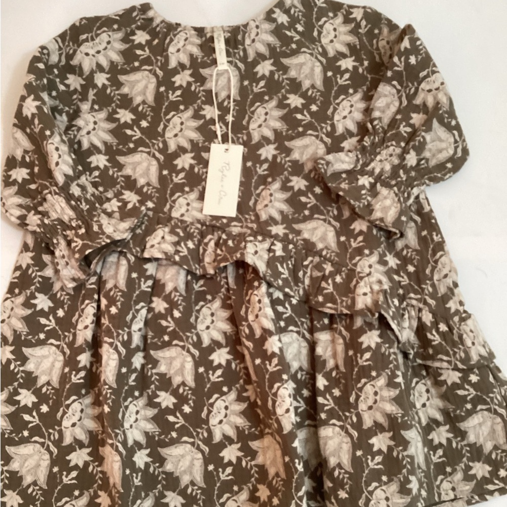 Rylee + Cru Olive Floral Dress